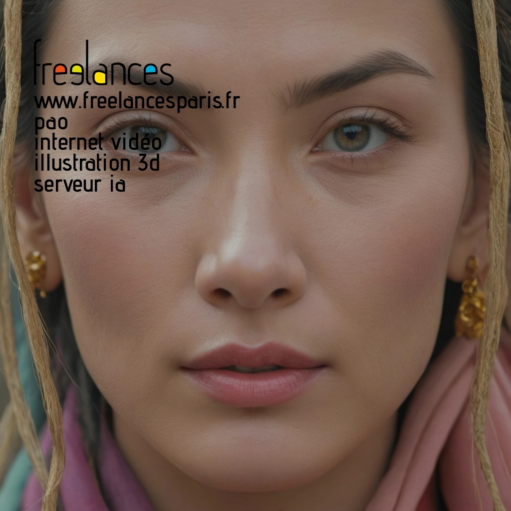 Pao mise en page internet vidéo illustration 3d serveur IA générative AI freelance paris studio de création magazines 8lbme070